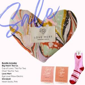 Eye Love Pillow, Heart Socks and Tea For Two